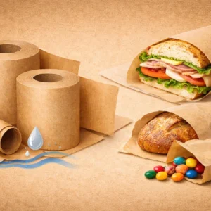 Eco-friendly paper packaging solutions with kraft paper rolls and food wrapping paper for sustainable packaging
