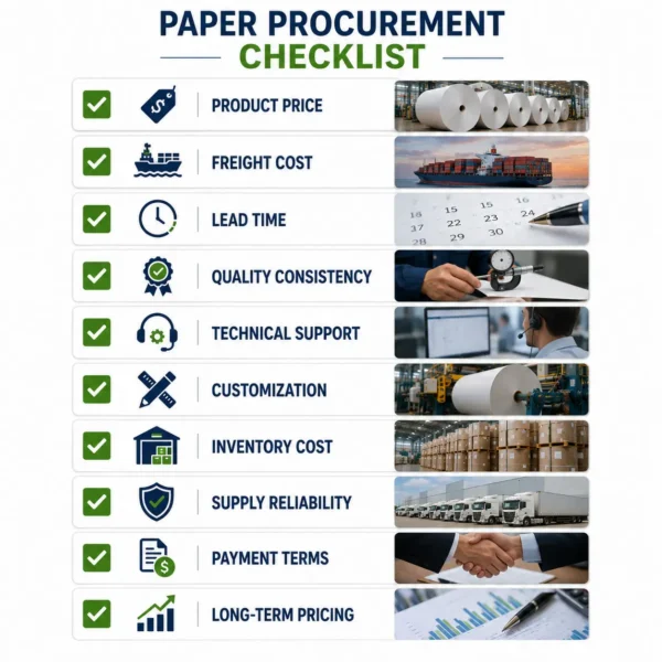 Checklist for choosing a bulk paper supplier